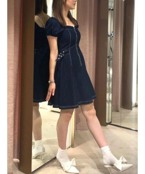 CALNAMUR（カルナムール）の「２ＷＡＹデニムワンピース（ワンピース・レディース・インディゴブルー/ブラック・FREE）」の10枚目の写真