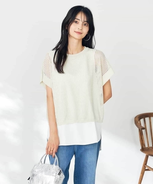 a.v.v（アーヴェヴェ）の「ラウンドヘムロングタンクトップ（タンクトップ・レディース・ホワイト・36/38/40/42）」の3枚目の写真