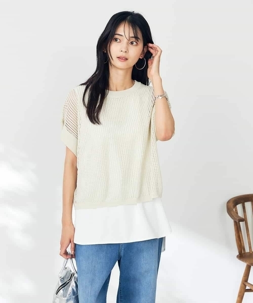 a.v.v（アーヴェヴェ）の「ラウンドヘムロングタンクトップ（タンクトップ・レディース・ホワイト・36/38/40/42）」の4枚目の写真