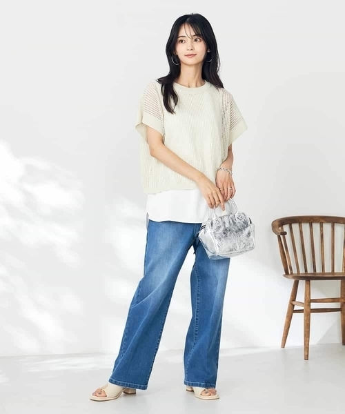 a.v.v（アーヴェヴェ）の「ラウンドヘムロングタンクトップ（タンクトップ・レディース・ホワイト・36/38/40/42）」の5枚目の写真