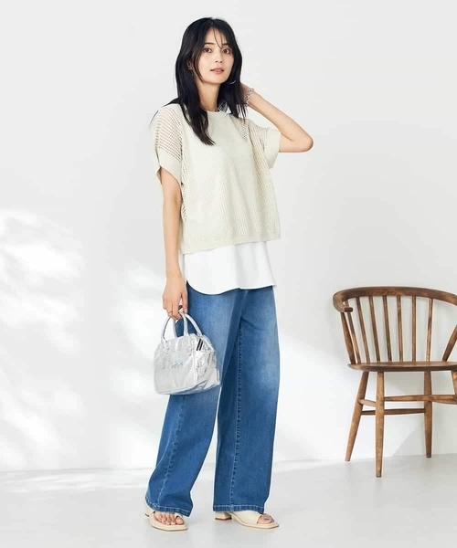 a.v.v（アーヴェヴェ）の「ラウンドヘムロングタンクトップ（タンクトップ・レディース・ホワイト・36/38/40/42）」の6枚目の写真