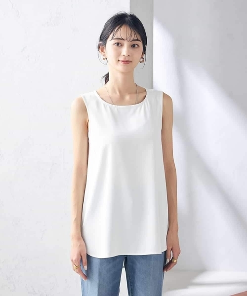 a.v.v（アーヴェヴェ）の「ラウンドヘムロングタンクトップ（タンクトップ・レディース・ホワイト・36/38/40/42）」の9枚目の写真