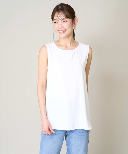 a.v.v（アーヴェヴェ）の「ラウンドヘムロングタンクトップ（タンクトップ・レディース・ホワイト・36/38/40/42）」の10枚目の写真