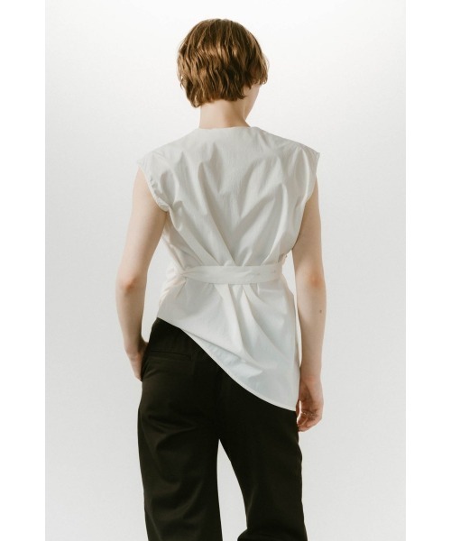 Knuth Marf(クヌースマーフ)の「2way asymmetry blouse(シャツ/ブラウス・レディース・ホワイト/ネイビー・FREE)」の5枚目の写真