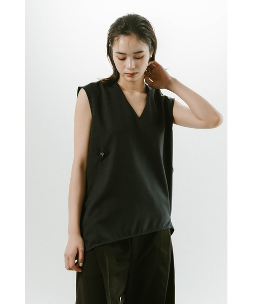 Knuth Marf(クヌースマーフ)の「2way asymmetry blouse(シャツ/ブラウス・レディース・ホワイト/ネイビー・FREE)」の18枚目の写真