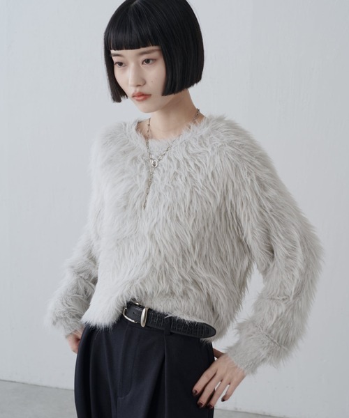 シャギークロップドニット（ニット/セーター）｜Lui's（ルイス）の