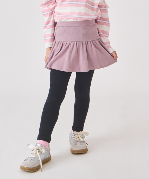 ever closet（エバークローゼット）の「ストレッチスカッツ(ギャザータイプ)（スカート・キッズ・ピンク系その他/ダークブルー/オレンジ/ブラウン/ベージュ系その他/レッド/グリーン系その他7/パープル系その他4/ブラック/クリーム/ラベンダー/マスタード/ライトグリーン・160cm/80ｃｍ/90cm/100cm/130cm/120cm/110cm/150cm/140cm）」の9枚目の写真