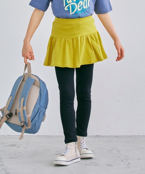 ever closet（エバークローゼット）の「ストレッチスカッツ(ギャザータイプ)（スカート・キッズ・ピンク系その他/ダークブルー/オレンジ/ブラウン/ベージュ系その他/レッド/グリーン系その他7/パープル系その他4/ブラック/クリーム/ラベンダー/マスタード/ライトグリーン・160cm/80ｃｍ/90cm/100cm/130cm/120cm/110cm/150cm/140cm）」の11枚目の写真