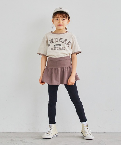 ever closet（エバークローゼット）の「ストレッチスカッツ(ギャザータイプ)（スカート・キッズ・ピンク系その他/ダークブルー/オレンジ/ブラウン/ベージュ系その他/レッド/グリーン系その他7/パープル系その他4/ブラック/クリーム/ラベンダー/マスタード/ライトグリーン・160cm/80ｃｍ/90cm/100cm/130cm/120cm/110cm/150cm/140cm）」の15枚目の写真