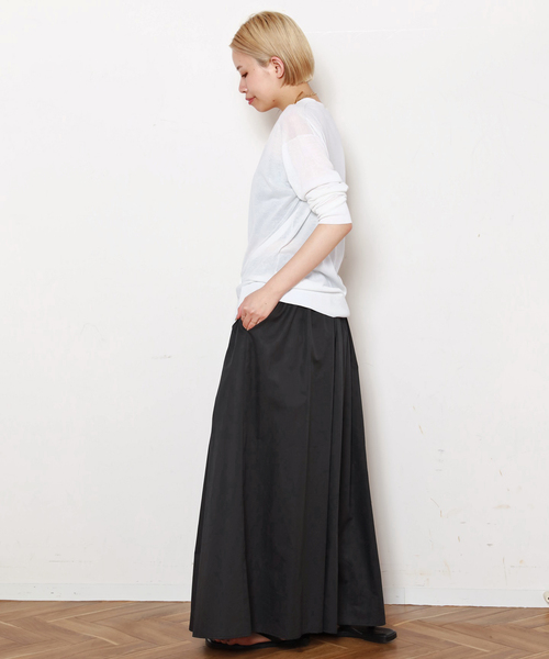 EVERYDAY I LIKE.（エヴリディアイライク）の「*Cotton Photogenic Skirt（スカート・レディース・ホワイト/ブラック・36/38）」の6枚目の写真