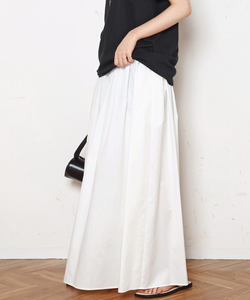 EVERYDAY I LIKE.（エヴリディアイライク）の「*Cotton Photogenic Skirt（スカート・レディース・ホワイト/ブラック・36/38）」の9枚目の写真