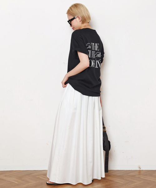 EVERYDAY I LIKE.（エヴリディアイライク）の「*Cotton Photogenic Skirt（スカート・レディース・ホワイト/ブラック・36/38）」の12枚目の写真