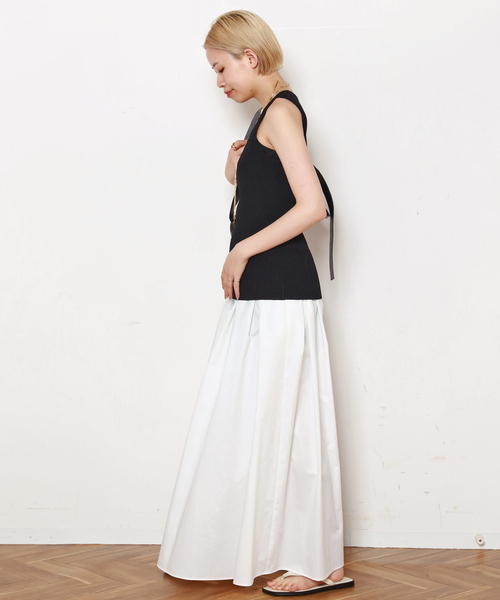 EVERYDAY I LIKE.（エヴリディアイライク）の「*Cotton Photogenic Skirt（スカート・レディース・ホワイト/ブラック・36/38）」の18枚目の写真