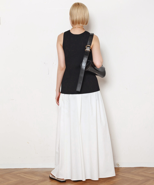 EVERYDAY I LIKE.（エヴリディアイライク）の「*Cotton Photogenic Skirt（スカート・レディース・ホワイト/ブラック・36/38）」の19枚目の写真