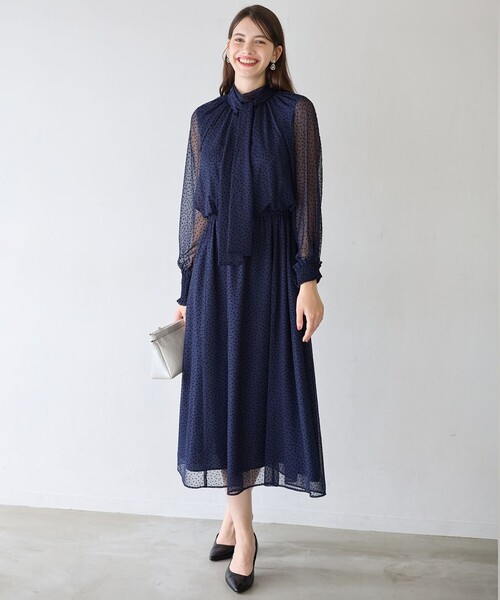 APPLAUDIR】シアードットフロッキー ドレス（ドレス）｜23区（ニジュウ