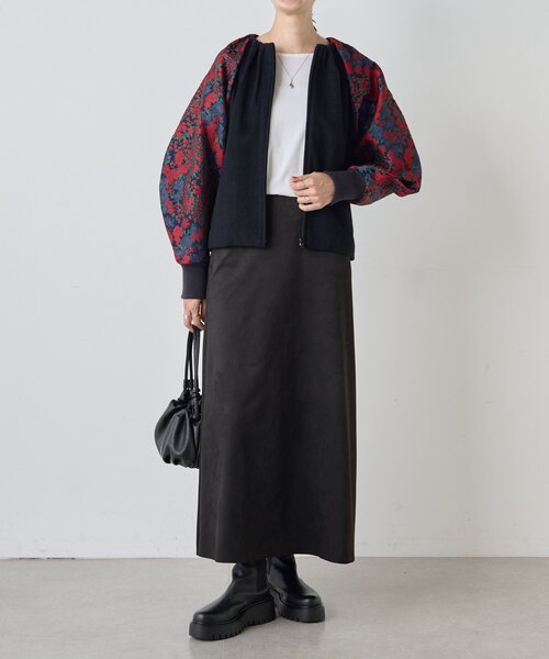 BEARDSLEY(ビアズリー)の「《FRIPIER》袖ジャガードZIPブルゾン(ブルゾン・レディース・ネイビー・FREE)」の11枚目の写真