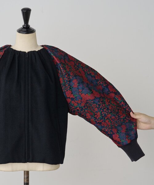 BEARDSLEY(ビアズリー)の「《FRIPIER》袖ジャガードZIPブルゾン(ブルゾン・レディース・ネイビー・FREE)」の16枚目の写真