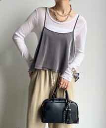 【WEB限定】メッシュベロアキャミ