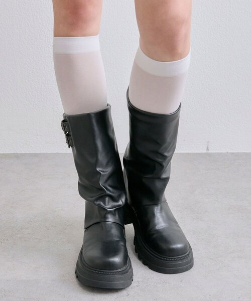 OLIVE des OLIVE（オリーブデオリーブ）の「エンジニアカバーブーツ（ブーツ・レディース・ダークブラウン/ブラック・LARGE/MEDIUM/SMALL）」の13枚目の写真