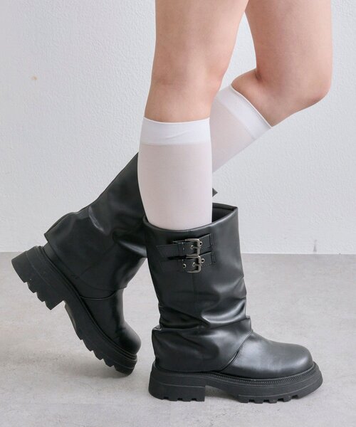 OLIVE des OLIVE（オリーブデオリーブ）の「エンジニアカバーブーツ（ブーツ・レディース・ダークブラウン/ブラック・LARGE/MEDIUM/SMALL）」の14枚目の写真