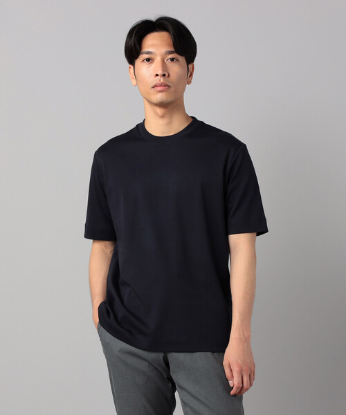 COMME CA MEN(コムサメン)の「シルキースムースジャケ Tシャツ(Tシャツ/カットソー・メンズ・チャコールグレー/ホワイト/ネイビー・L/M)」の3枚目の写真