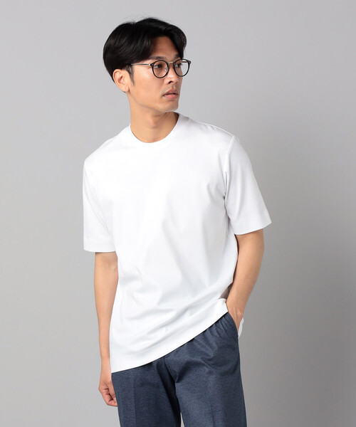 COMME CA MEN(コムサメン)の「シルキースムースジャケ Tシャツ(Tシャツ/カットソー・メンズ・チャコールグレー/ホワイト/ネイビー・L/M)」の7枚目の写真