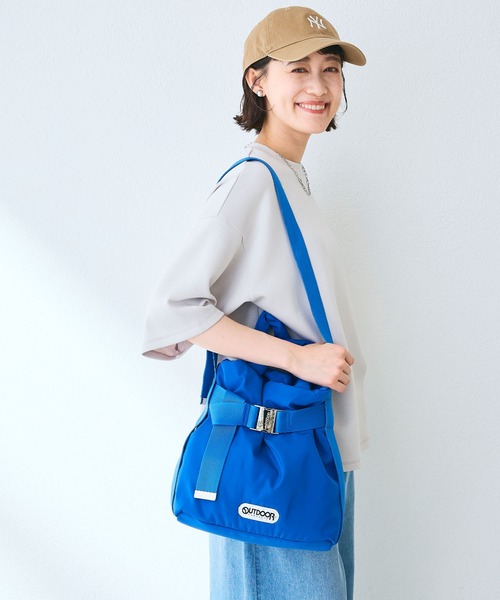 CROSS FUNCTION(クロスファンクション)の「OUTDOOR PRODUCTS(アウトドアプロダクツ)2WAYベルトトートバッグS(トートバッグ・レディース・ブラック/ブルー・FREE)」の14枚目の写真