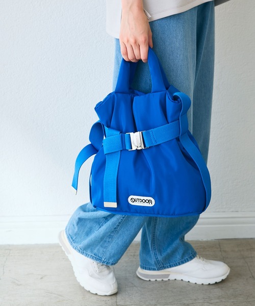 CROSS FUNCTION(クロスファンクション)の「OUTDOOR PRODUCTS(アウトドアプロダクツ)2WAYベルトトートバッグS(トートバッグ・レディース・ブラック/ブルー・FREE)」の12枚目の写真