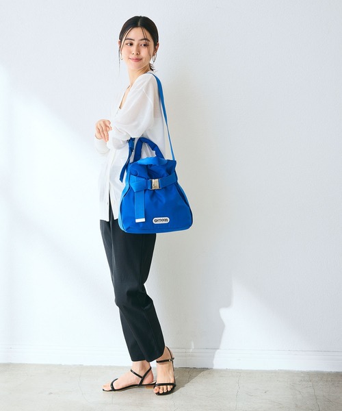 CROSS FUNCTION(クロスファンクション)の「OUTDOOR PRODUCTS(アウトドアプロダクツ)2WAYベルトトートバッグS(トートバッグ・レディース・ブラック/ブルー・FREE)」の19枚目の写真