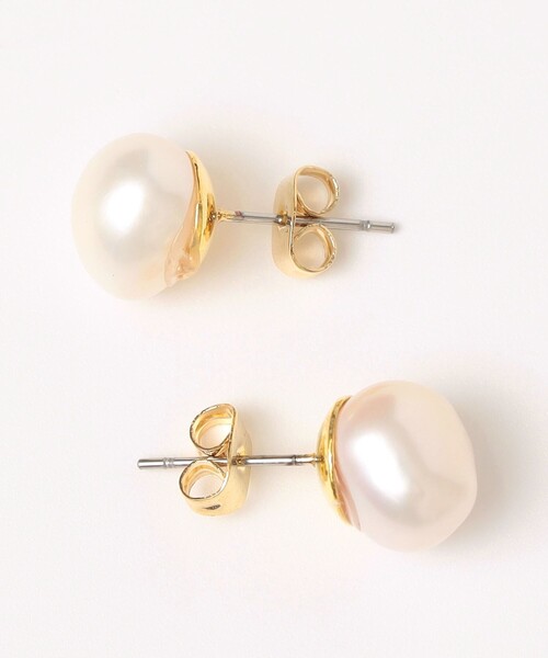 R.ALAGAN 淡水パール ピアス(両耳用) R.ALAGAN/PEARL STUDS(SILVER/BLACK PEARL)