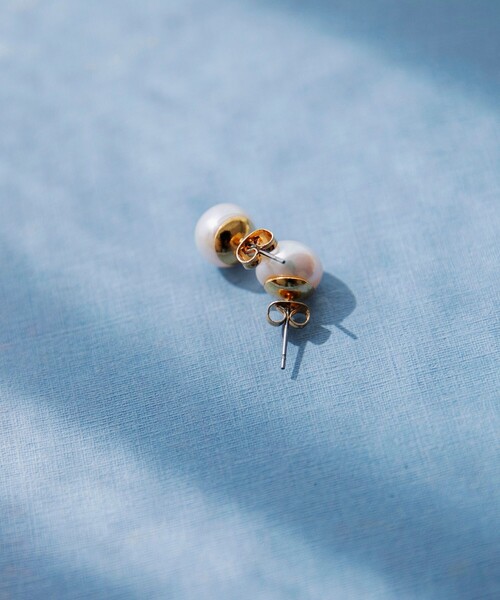 (4020)淡水パールピアス 925 Silver]淡水パールピアス (6 Size) 真珠 両耳用 3mm 4mm 6mm 8mm