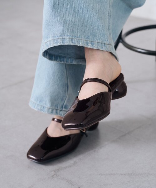 Kastane（カスタネ）の「【オケージョン対応】ラウンドヒールストラップパンプス（パンプス・レディース・ブラック/ダークブラウン・36/37/38）」の14枚目の写真