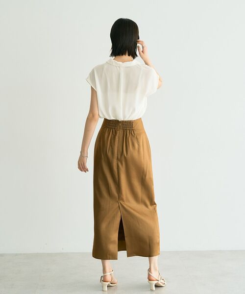 YECCA VECCA(イェッカヴェッカ)の「シャイニーロングスカート(スカート・レディース・ブラック/キャメル/モカ・M/S)」の16枚目の写真