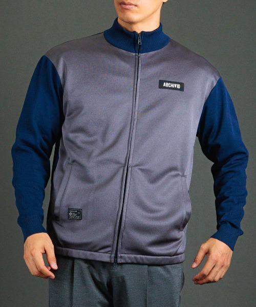 MENS>【メンズ】異素材切替配色ブルゾン（ブルゾン）｜archivio