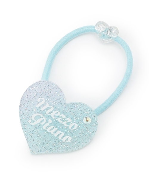 mezzo piano Junior（メゾピアノジュニア）の「25th anniversary キラキラハートロゴヘアポニー（その他ヘアアクセサリー・キッズ・ピンク/ブルー・F）」の2枚目の写真