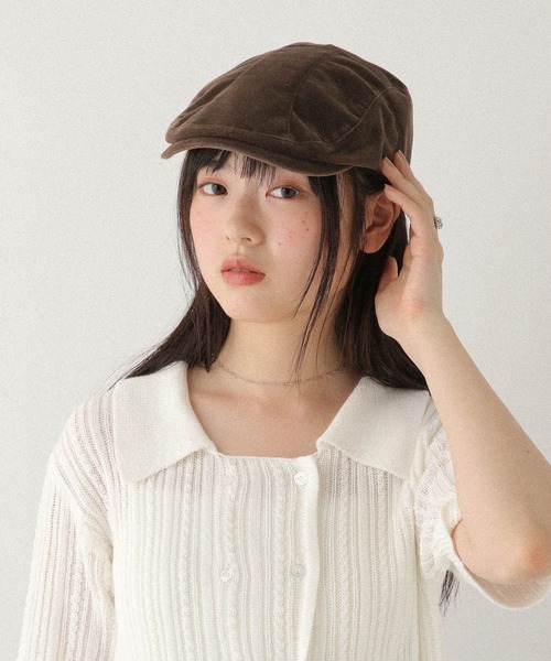 Heather（ヘザー）の「ハンチングキャップ2　578334（ハンチング/ベレー帽・レディース・ブラウン/ブラック・ONE SIZE）」の2枚目の写真