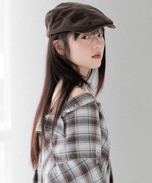 【美品】ジュンヤワタナベコムデギャルソン ハンチング ベレー帽 チェック グレー チェック柄ハンチング帽 | 秋冬 - 古着屋グレープフルーツ ムーン