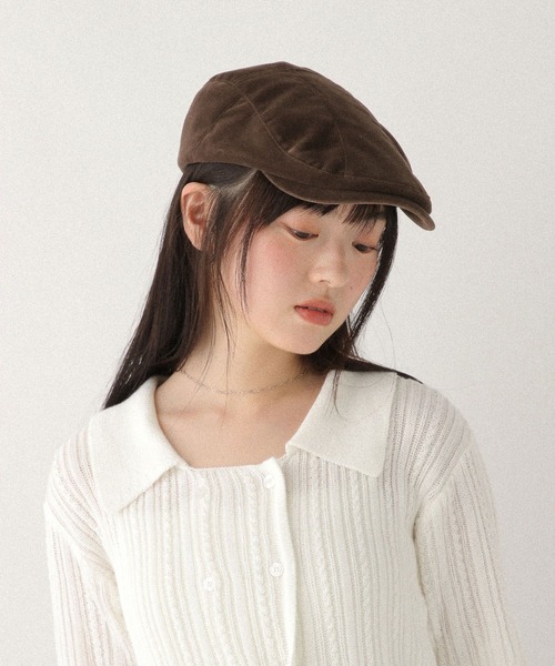 Heather（ヘザー）の「ハンチングキャップ2　578334（ハンチング/ベレー帽・レディース・ブラウン/ブラック・ONE SIZE）」の7枚目の写真
