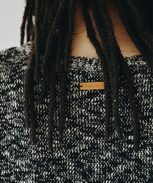 CAMPHOR WOOD(カンファーウッド)の「sleeveless cotton slub knit tops / スリーブレスコットンスラブニットベスト(ベスト・メンズ・ブラック/ライトベージュ・MEDIUM/LARGE)」の18枚目の写真
