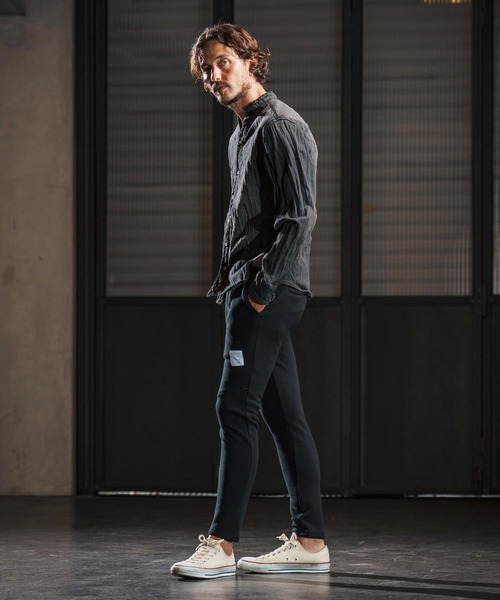 wjk reluxe(ダブルジェーケーリラックス)の「ms6194-wrinkle band collar denim shirts デニムシャツ(WR25W-14)(シャツ/ブラウス・メンズ・ライトブラック/ライトインディゴブルー/ブルー系その他・L/M/S)」の19枚目の写真