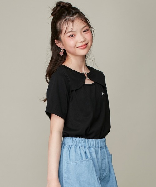 ハートバックルレイヤードTシャツ（Tシャツ/カットソー）｜JENNI