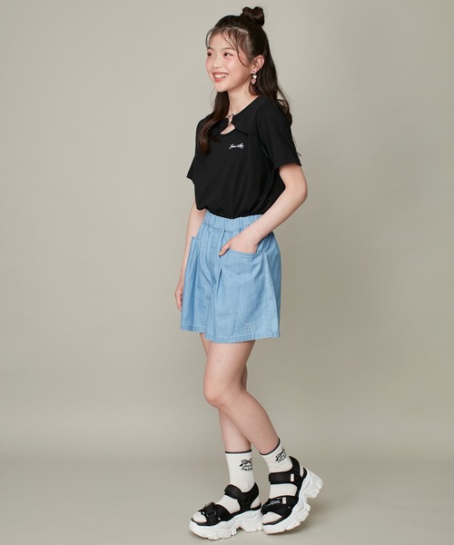 ハートバックルレイヤードTシャツ（Tシャツ/カットソー）｜JENNI