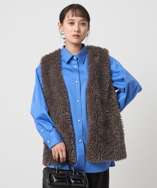 green label relaxing(グリーンレーベルリラクシング)の「<1_OF MINE>シャツ(シャツ/ブラウス・レディース・コバルトブルー/その他1/オフホワイト・FREE)」の1枚目の写真