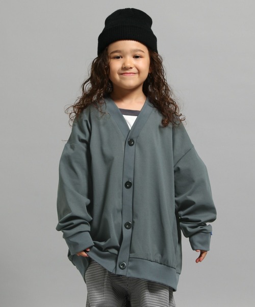 GEORGE'S(ジョージズ)の「【KIDS】カットカーディガン(カーディガン/ボレロ・キッズ・ブルー系/チャコールグレー・110cm/150cm/130cm)」の1枚目の写真
