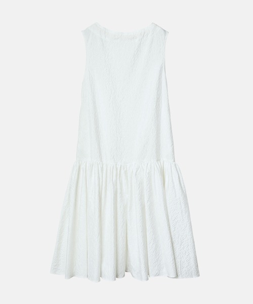 LE CIEL BLEU(ルシェルブルー)の「アブストラクトフラワージャカードドレス / Abstract Flower Jacquard Dress(ワンピース・レディース・ブラック/オフホワイト・36)」の9枚目の写真
