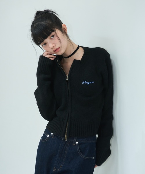 Dime フルジップセーター ダブルジップ　double zipper ダイム ☆NEW☆ Dime ダイム ダブル ジップ ニット Double Zipper Knit (Dime