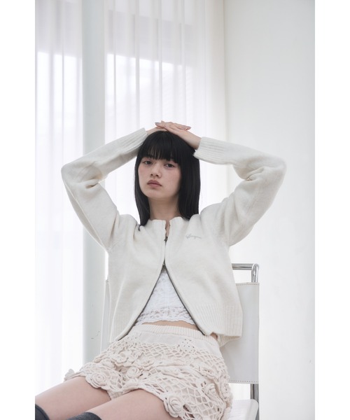 新品メタルディジ-ニットブ-ツワインSサイズ完売品 ツイードバイカラートップス(ブラック) - seventen