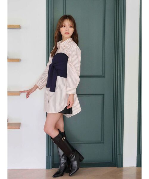 MERCURYDUO（マーキュリーデュオ）の「フェイクレザーハイウエストワークショートパンツ（その他パンツ・レディース・ブラック・SMALL/MEDIUM）」の4枚目の写真