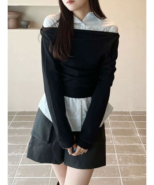 MERCURYDUO（マーキュリーデュオ）の「フェイクレザーハイウエストワークショートパンツ（その他パンツ・レディース・ブラック・SMALL/MEDIUM）」の11枚目の写真