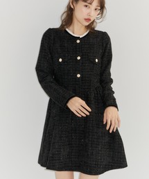 lallana ララーナ　ツイードワンピース リボンサマーツイードワンピース（ワンピース）｜Lallana